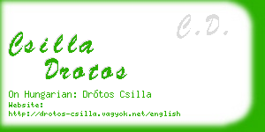 csilla drotos business card