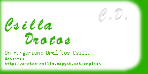 csilla drotos business card